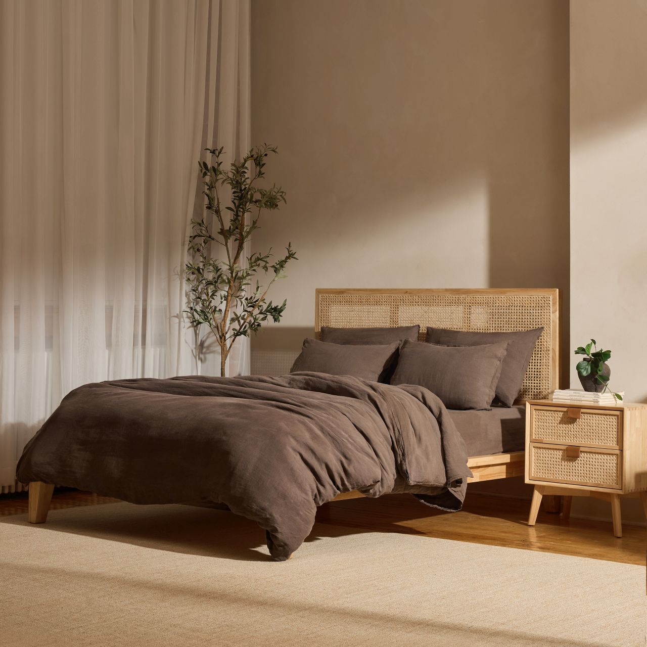 Linen&Rose - Couvre Duvet En Lin Européen