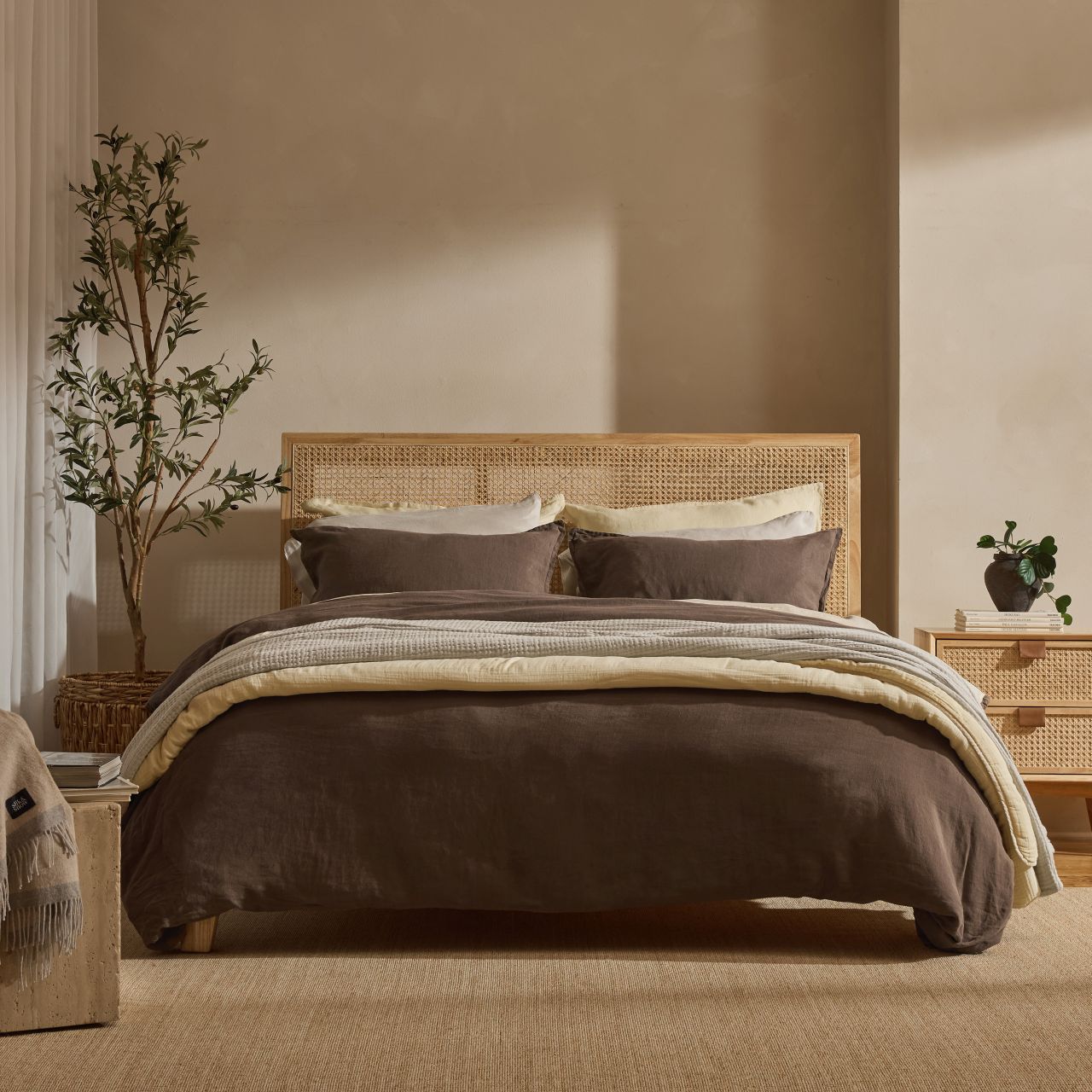 Linen&Rose - Drap plat en lin Européen