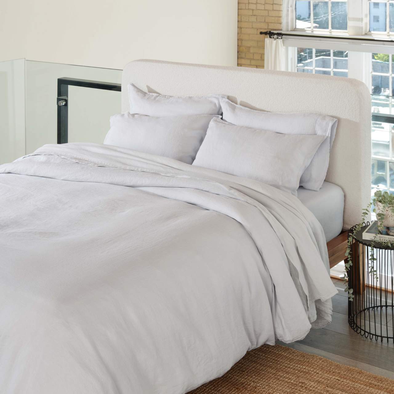 Linen&Rose - Drap plat en lin Européen