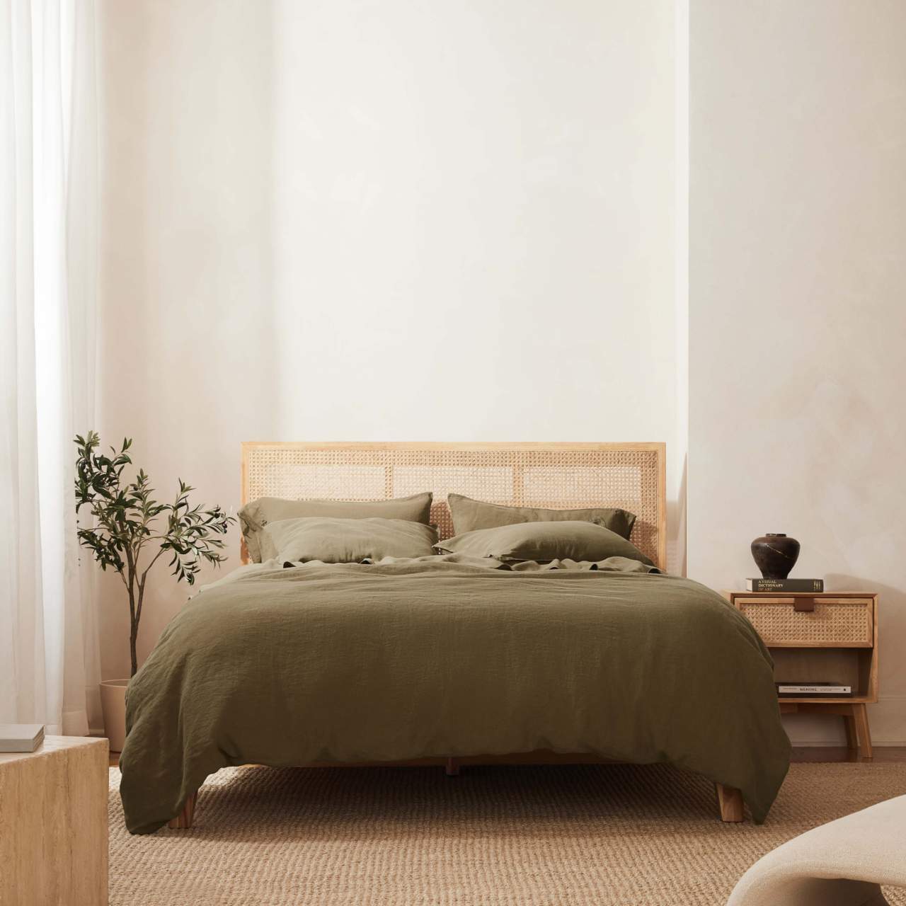 Linen&Rose - Ensemble de drap en lin Européen
