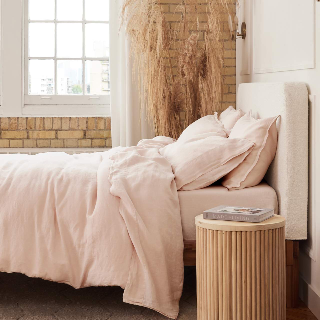 Linen&Rose - Drap plat en lin Européen
